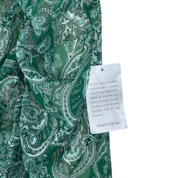 NSR NAPEAN SEA RD GREEN PAISLEY PRINT RUCHED DRESS - Picture 7 of 10